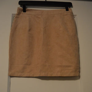 Faux suede mini skirt